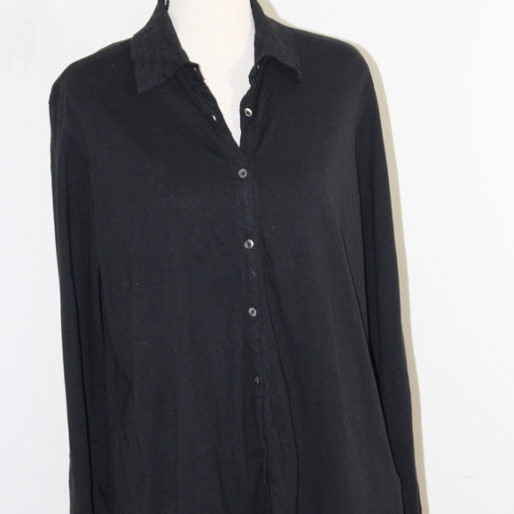 Boden, black long sleeve button down shirt - Picture 3 of 14